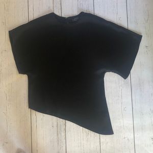 AYR Asymmetrical Black silky blouse